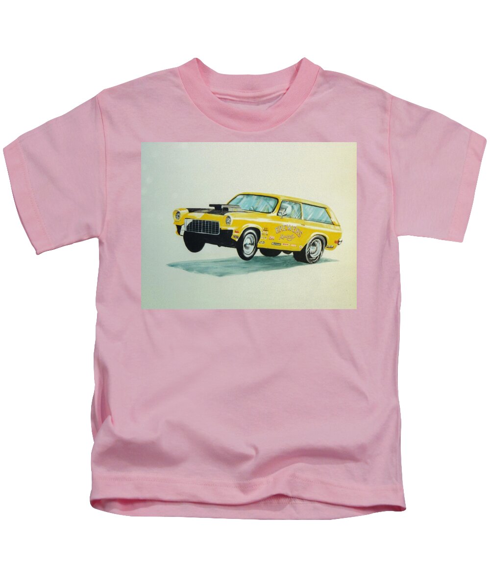 Car Kids T-Shirt featuring the painting Lift off by Stacy C Bottoms