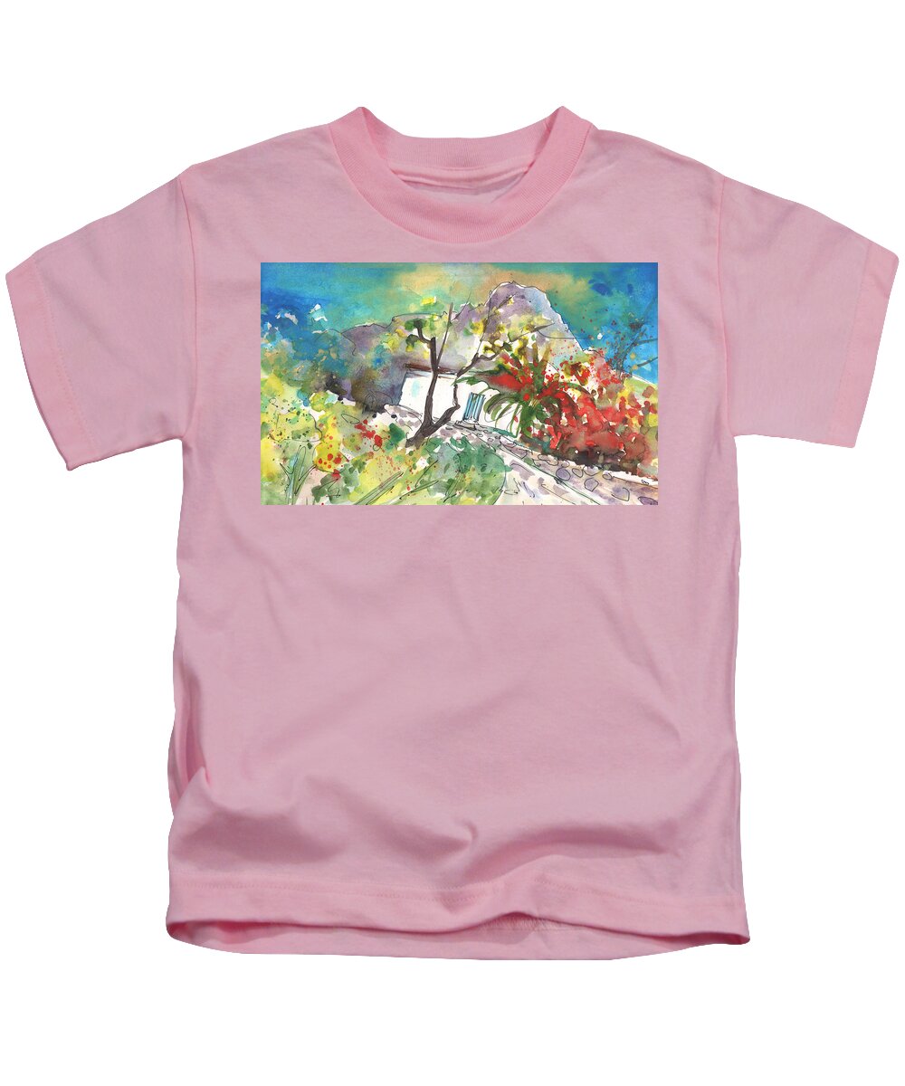 Travel Art Kids T-Shirt featuring the painting Phalasarna 01 by Miki De Goodaboom