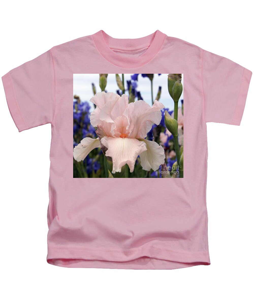 Floral Scene Kids T-Shirt featuring the photograph Pink Flower for you by Line Gagne