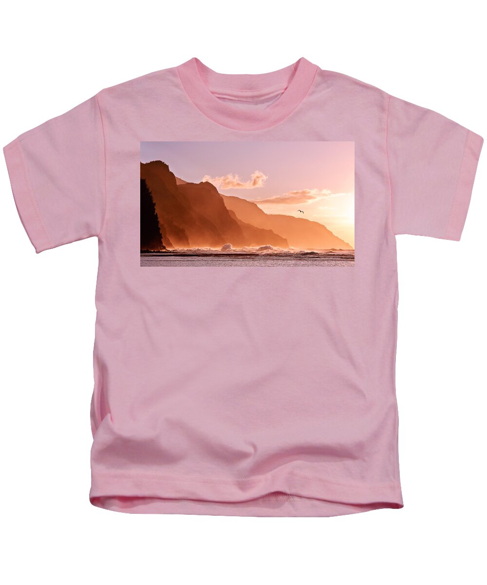 Beautiful Kids T-Shirt featuring the photograph Sunset on Kauai by Steven Heap