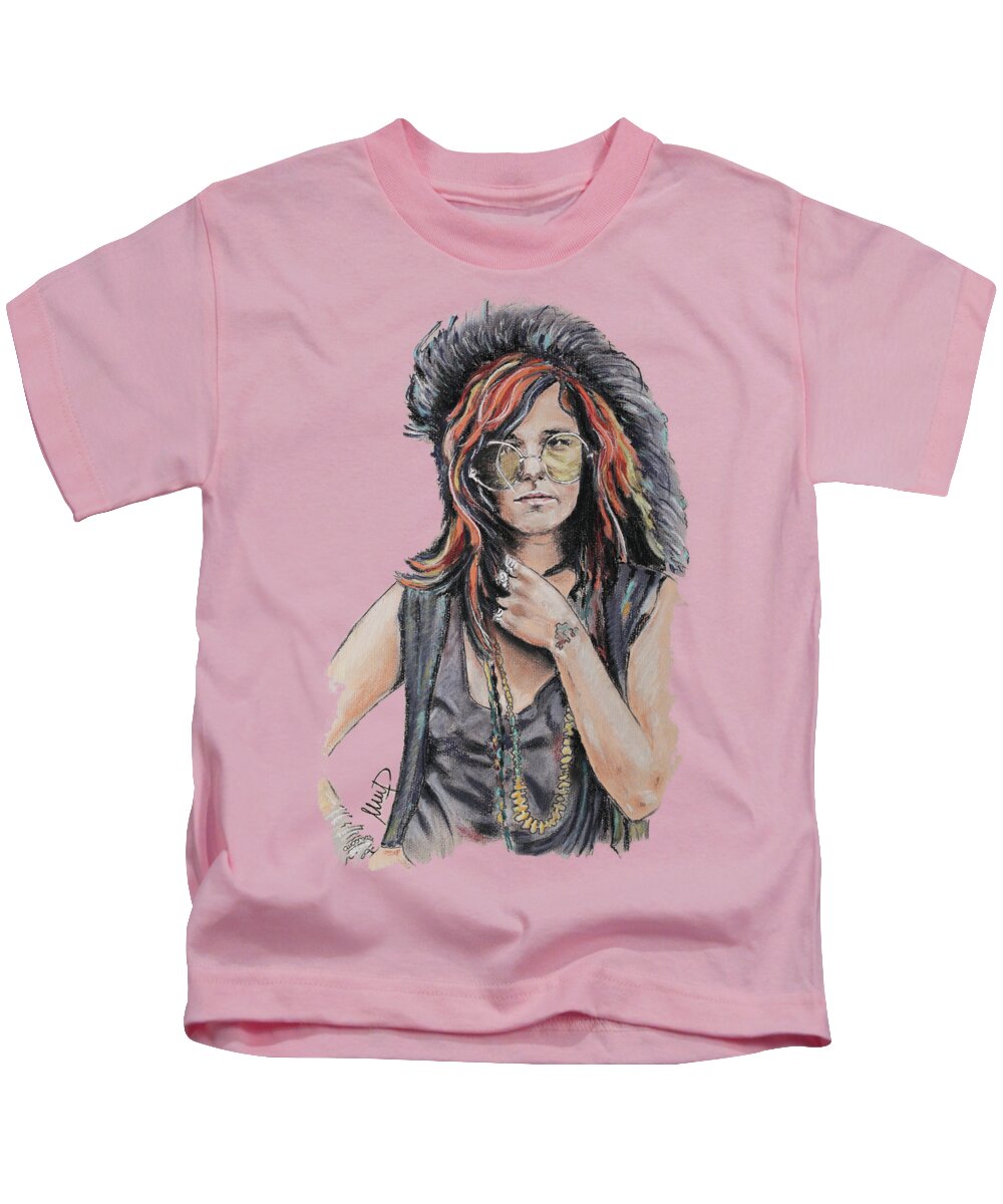 Janis Joplin Kids T-Shirt featuring the painting Janis Joplin by Melanie D