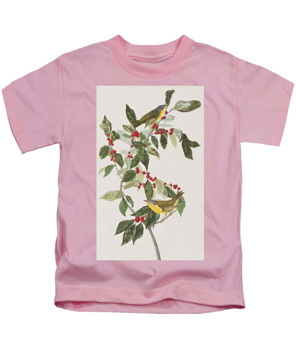 Nashville Warbler Kids T-Shirt featuring the painting Nashville Warbler by John James Audubon