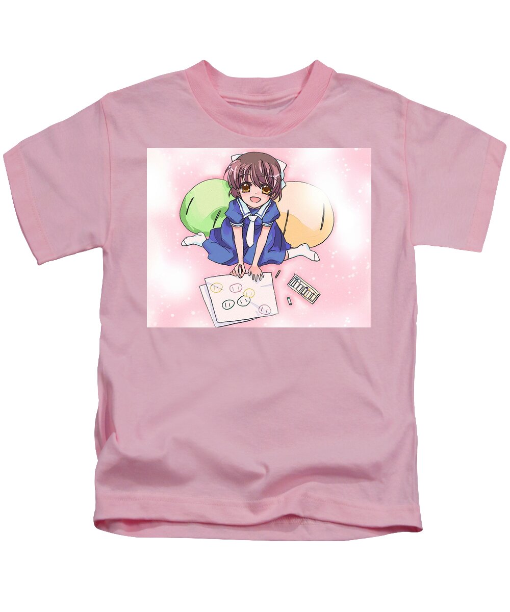 Clannad Kids T-Shirt featuring the digital art Clannad #35 by Super Lovely