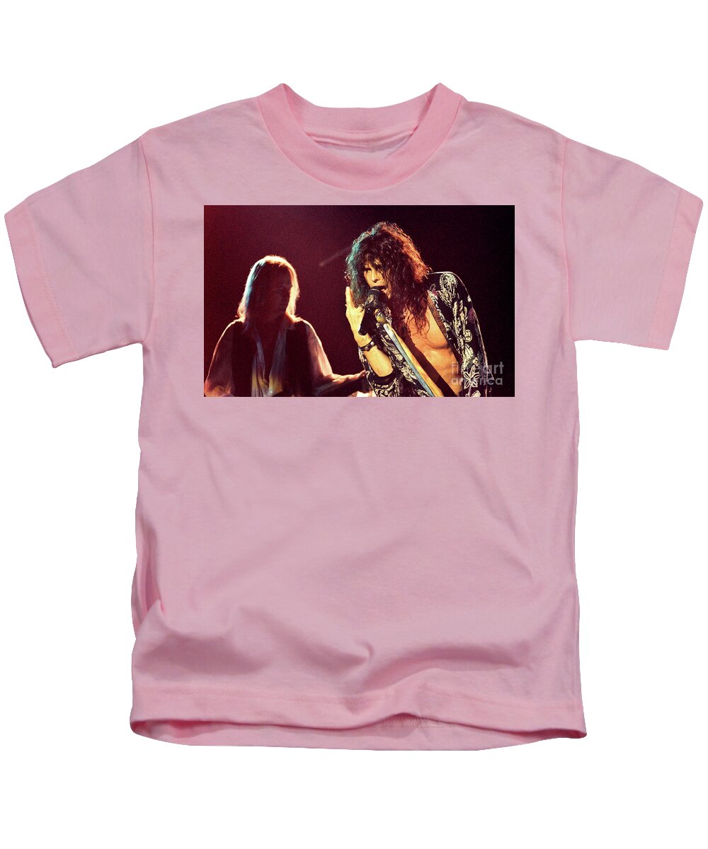 Aerosmith. Steven Tyler Kids T-Shirt featuring the photograph Aerosmith-94-Tom-Steven-1175 by Gary Gingrich Galleries