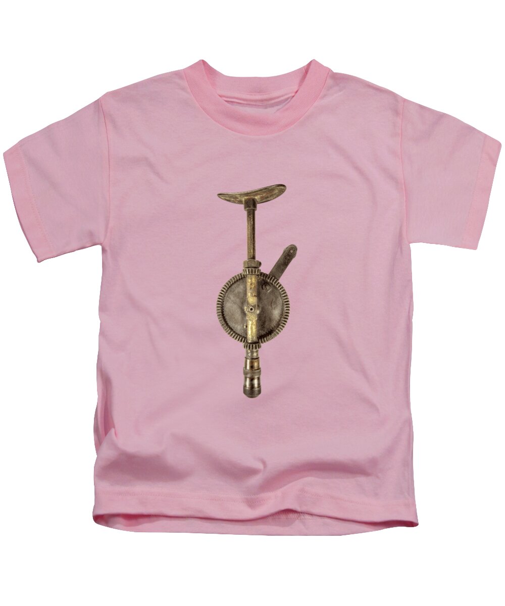 Antique Kids T-Shirt featuring the photograph Antique Shoulder Drill Backside by YoPedro
