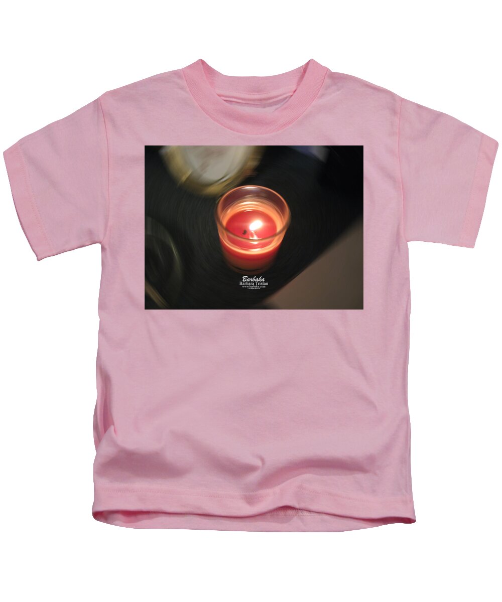 Art Kids T-Shirt featuring the photograph Candle Inspired #1173-2 by Barbara Tristan