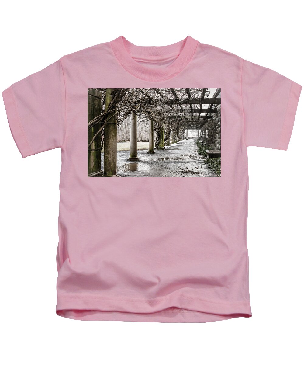 Biltmore Kids T-Shirt featuring the photograph Colonnade by Todd Blanchard