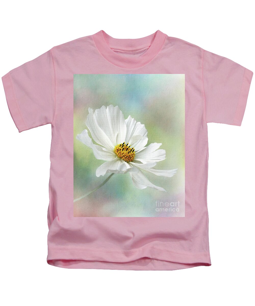 Photography Kids T-Shirt featuring the photograph Cosmos Pastel by Kaye Menner by Kaye Menner