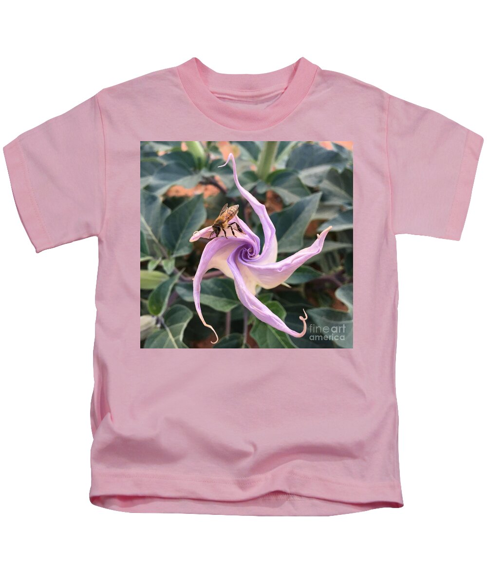 Datura Kids T-Shirt featuring the painting Datura Buzz by Rebecca Weeks