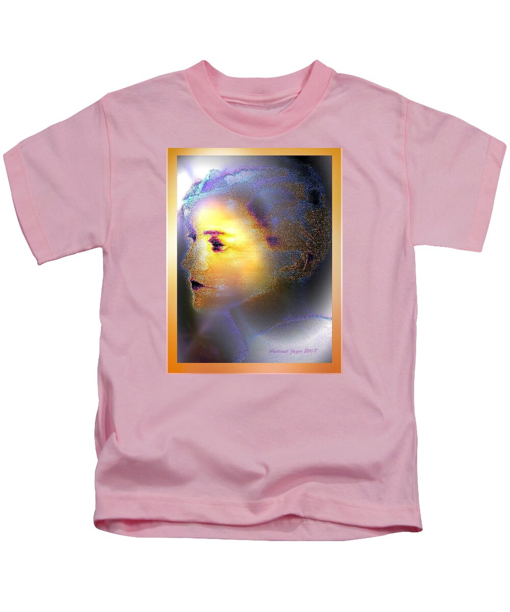 Woman Kids T-Shirt featuring the painting Delicate Woman by Hartmut Jager
