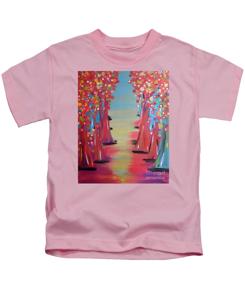 Forest Fantasy Kids T-Shirt featuring the painting Dream of Fields by Jilian Cramb - AMothersFineArt