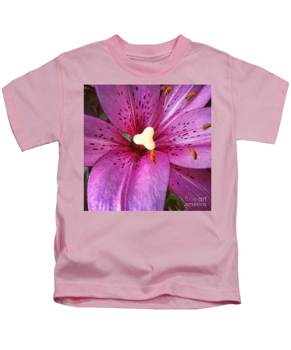 Lily Kids T-Shirt featuring the photograph Flecked by Denise Railey