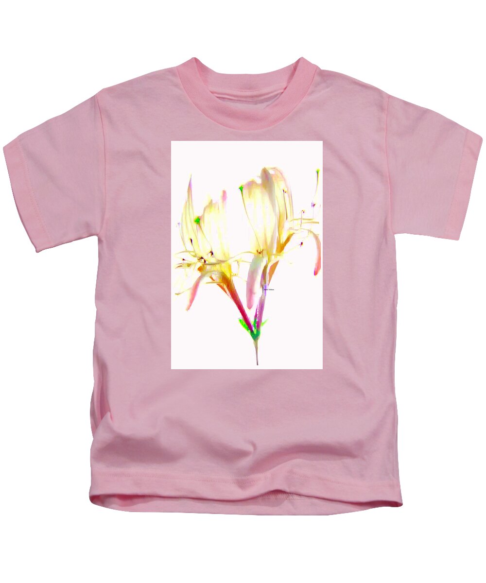 Art Kids T-Shirt featuring the digital art Flower 9315 by Rafael Salazar