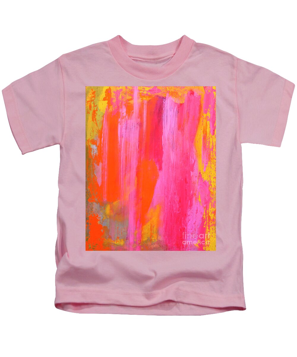 Abstract Painting Kids T-Shirt featuring the painting Forever Fun by Catalina Walker