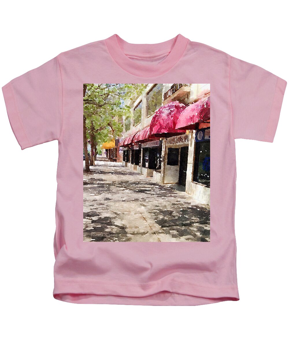 Fourth Avenue Kids T-Shirt featuring the digital art Fourth Avenue by Donald S Hall