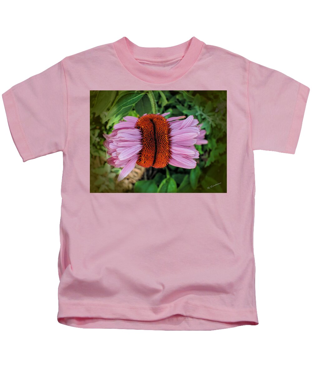 Cone Flower Kids T-Shirt featuring the painting Growing the Wrong Way by Renette Coachman