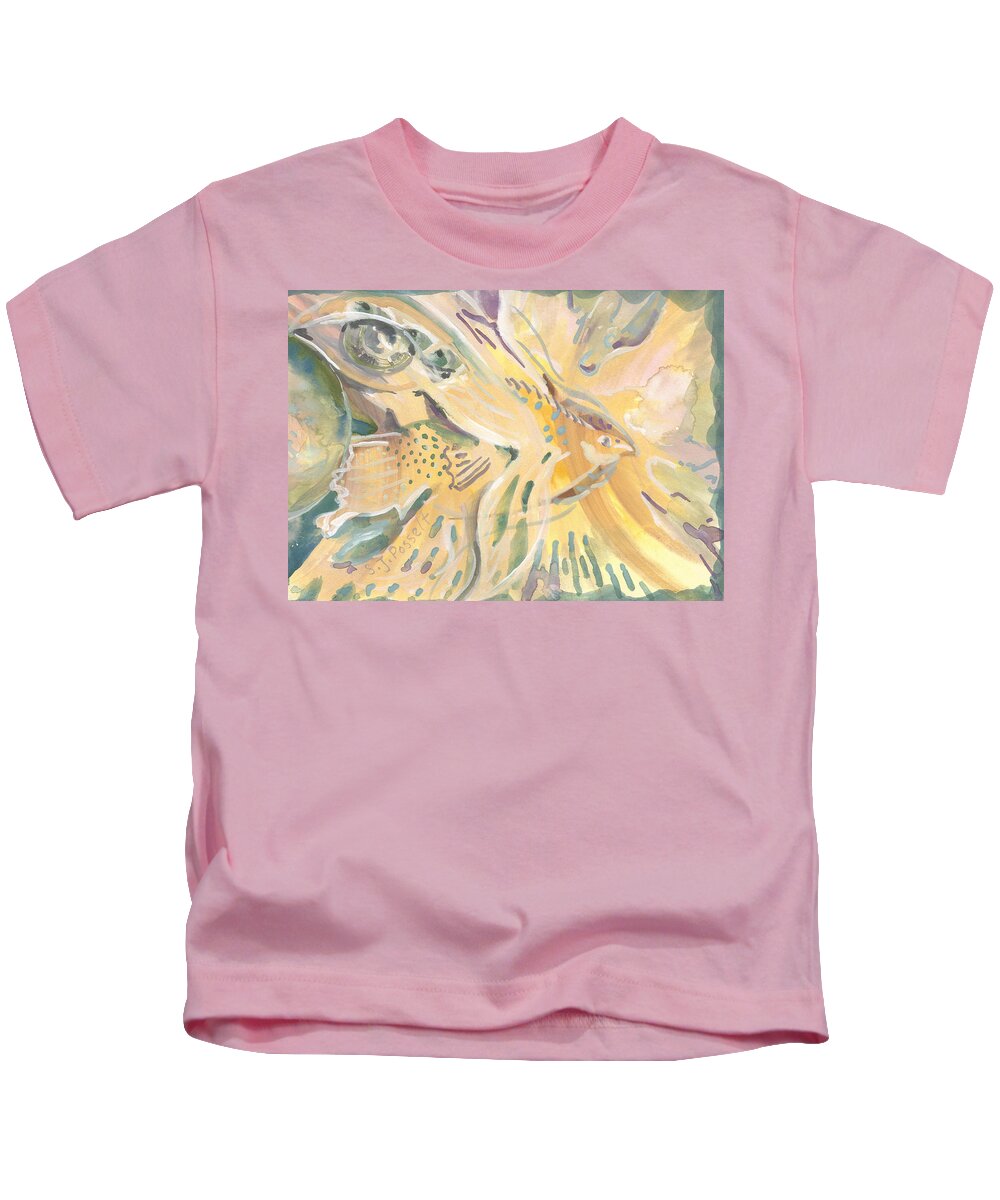 Harmony On Earth Kids T-Shirt featuring the painting Harmony on Earth by Sheri Jo Posselt
