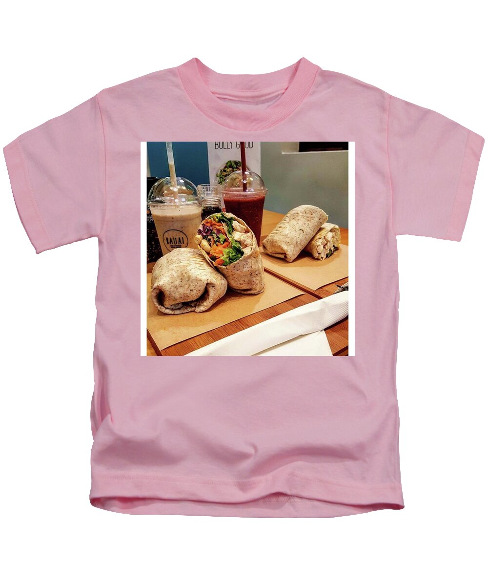 Healthyfood Kids T-Shirt featuring the photograph Healthy Foods And Superfood Smoothies by CaESaR ZN