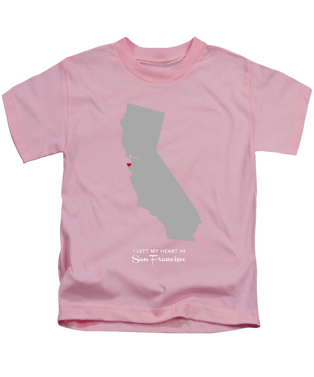 San Francisco Kids T-Shirt featuring the digital art I left my heart in SF by Nancy Ingersoll