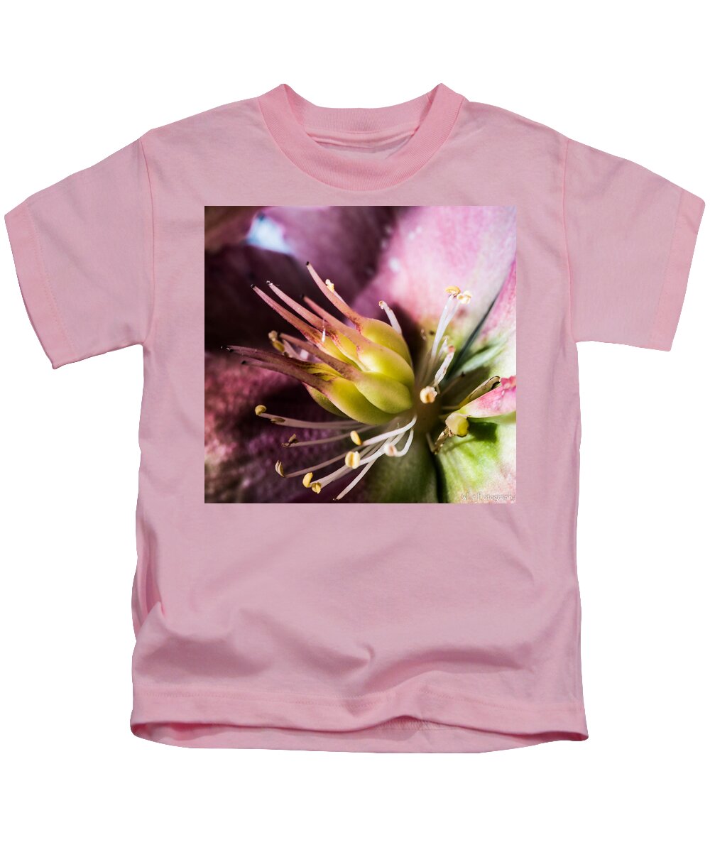 Flowers Kids T-Shirt featuring the photograph Inside the Flower 2 by Wendy Carrington