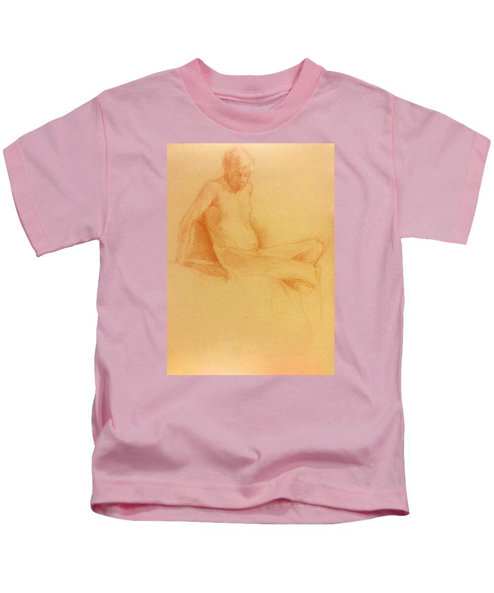 Figure Kids T-Shirt featuring the painting Joe #1 by James Andrews