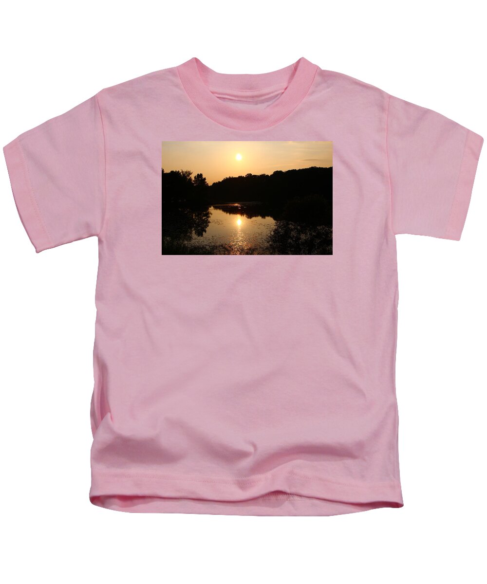 Nature. Landscape Kids T-Shirt featuring the photograph Lakeside reflections by Robert Carey
