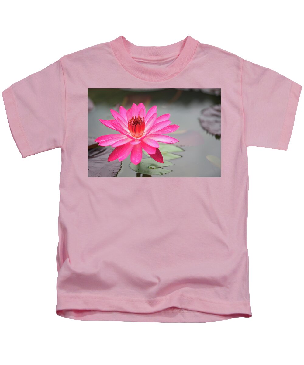 Lotus Kids T-Shirt featuring the photograph Lotus Pond by Ivan Franklin