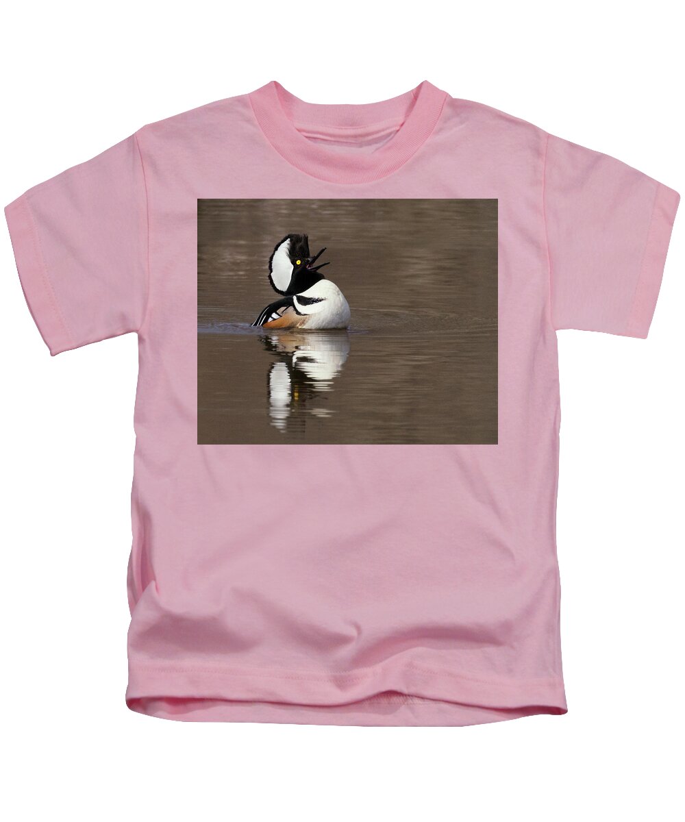 Hooded Merganser Kids T-Shirt featuring the photograph Love Song by Art Cole