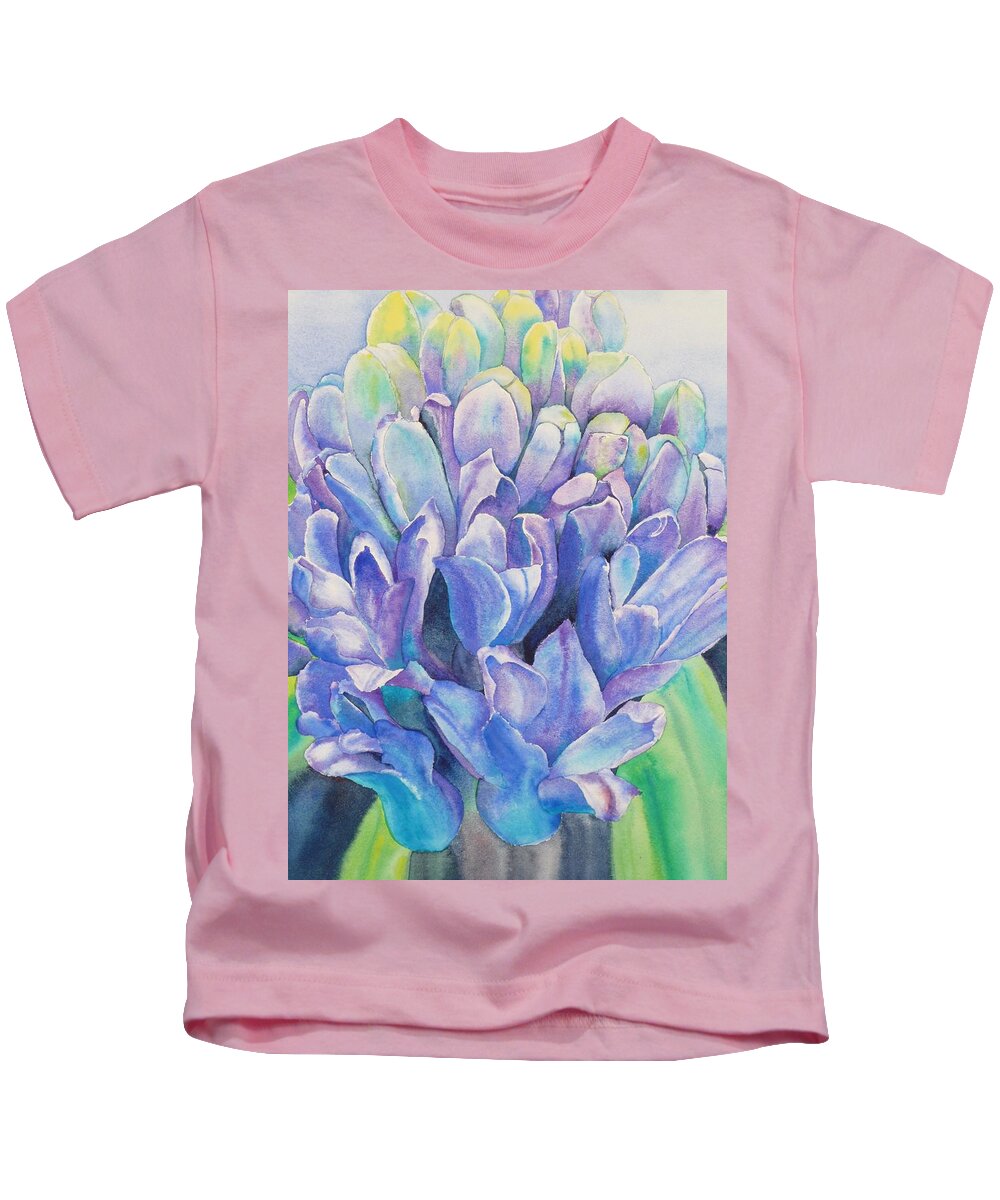 Flower Kids T-Shirt featuring the painting Lovely Lupine by Ruth Kamenev