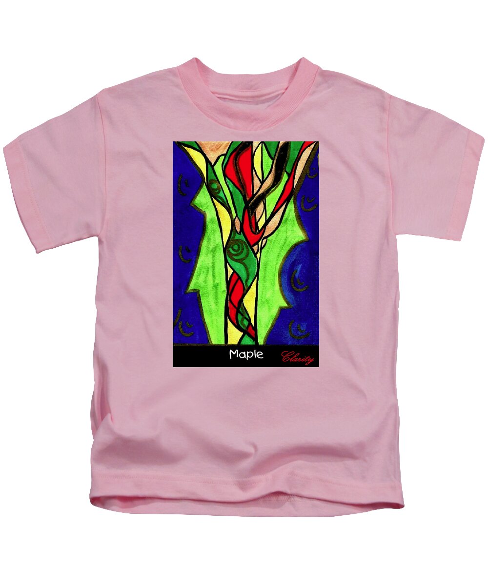 Maple Kids T-Shirt featuring the painting Maple by Clarity Artists