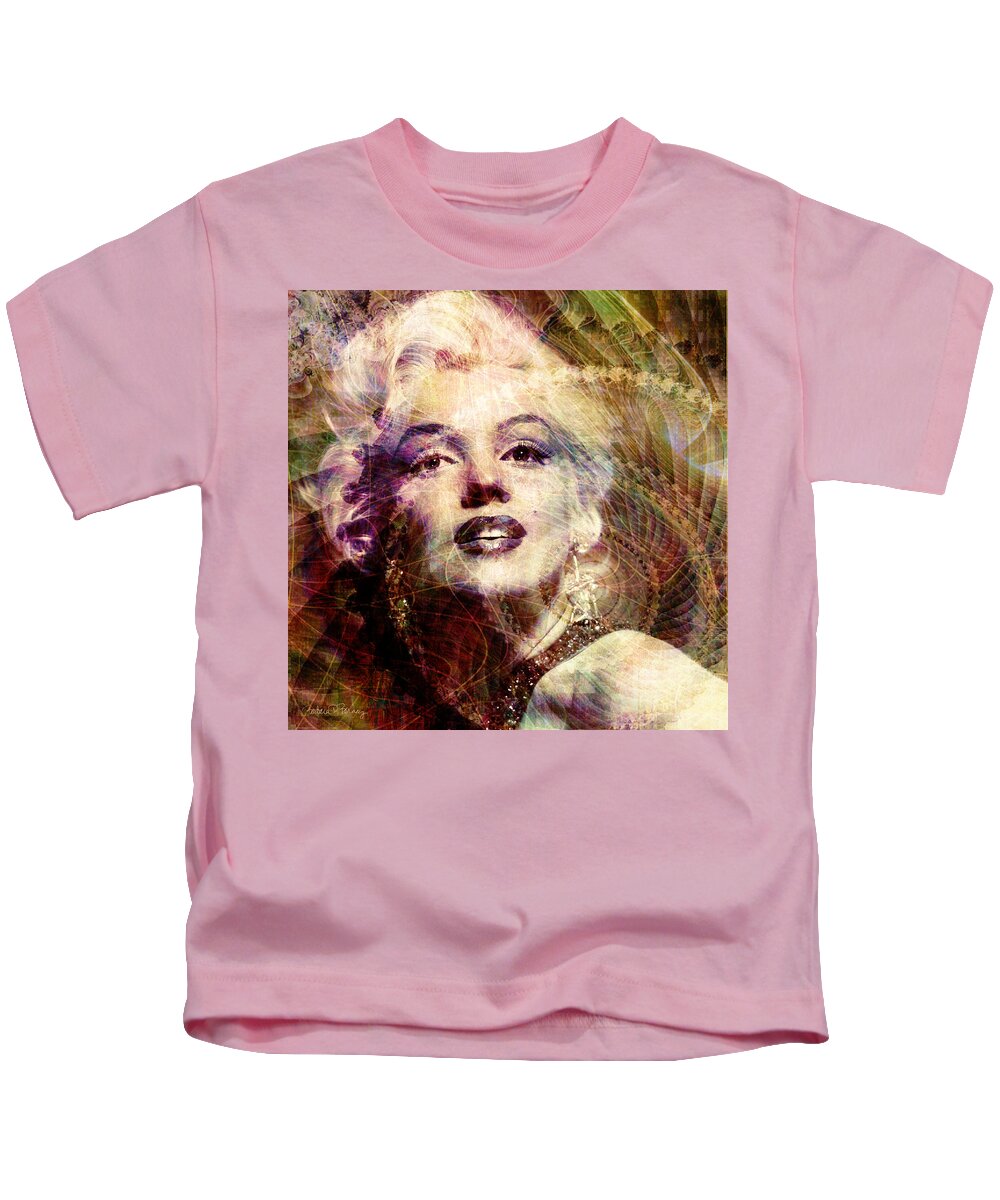 marilyn Monroe Kids T-Shirt featuring the digital art Marilyn by Barbara Berney