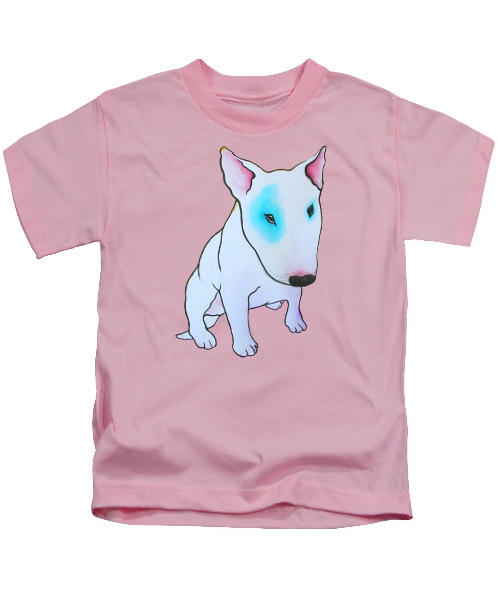 Noewi Kids T-Shirt featuring the painting Mischievous by Jindra Noewi