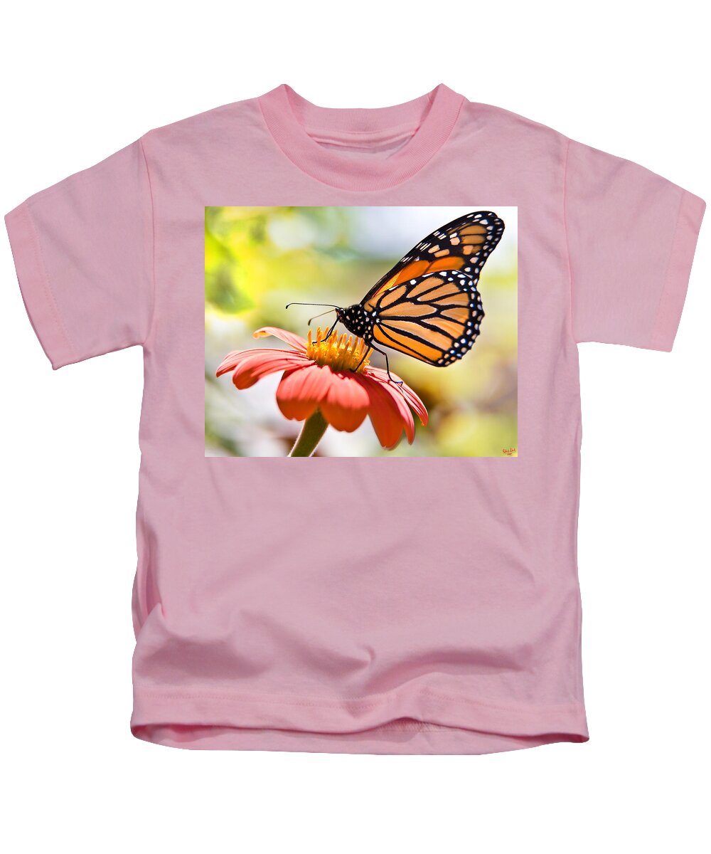 Butterfly Kids T-Shirt featuring the photograph Monarch Butterfly by Chris Lord