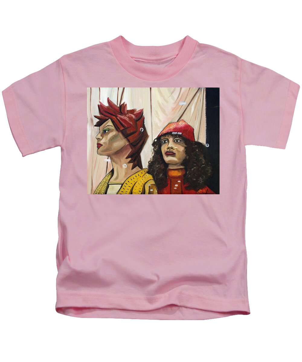 People Kids T-Shirt featuring the painting Nina and Star by Patricia Arroyo
