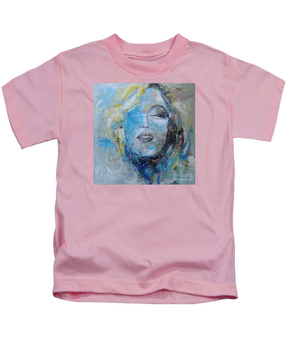 Marilyn Monroe Kids T-Shirt featuring the painting Norma Jeane by Dan Campbell