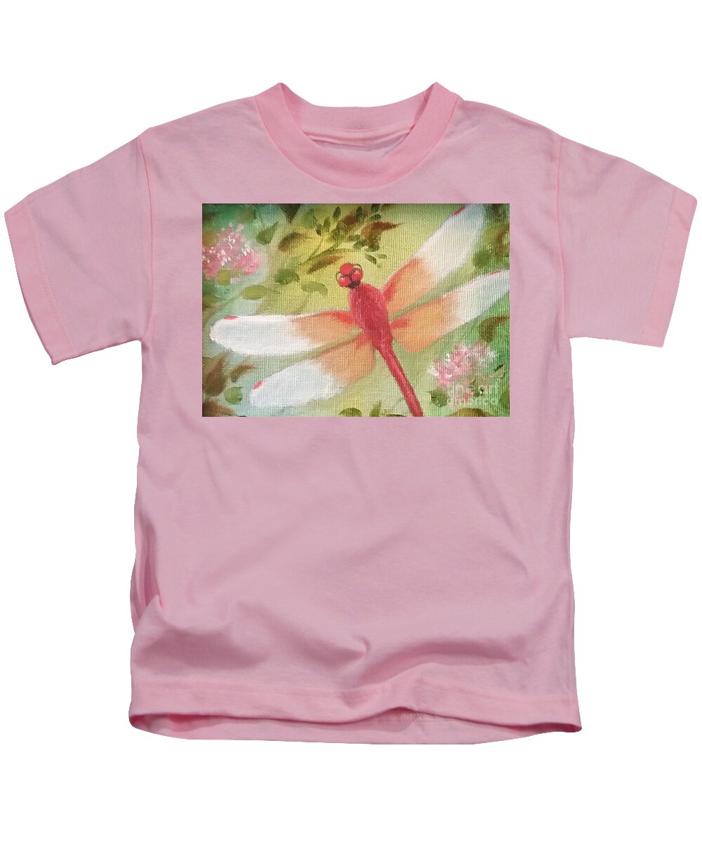 Butterfly Kids T-Shirt featuring the painting Orange creme by Peggy Miller