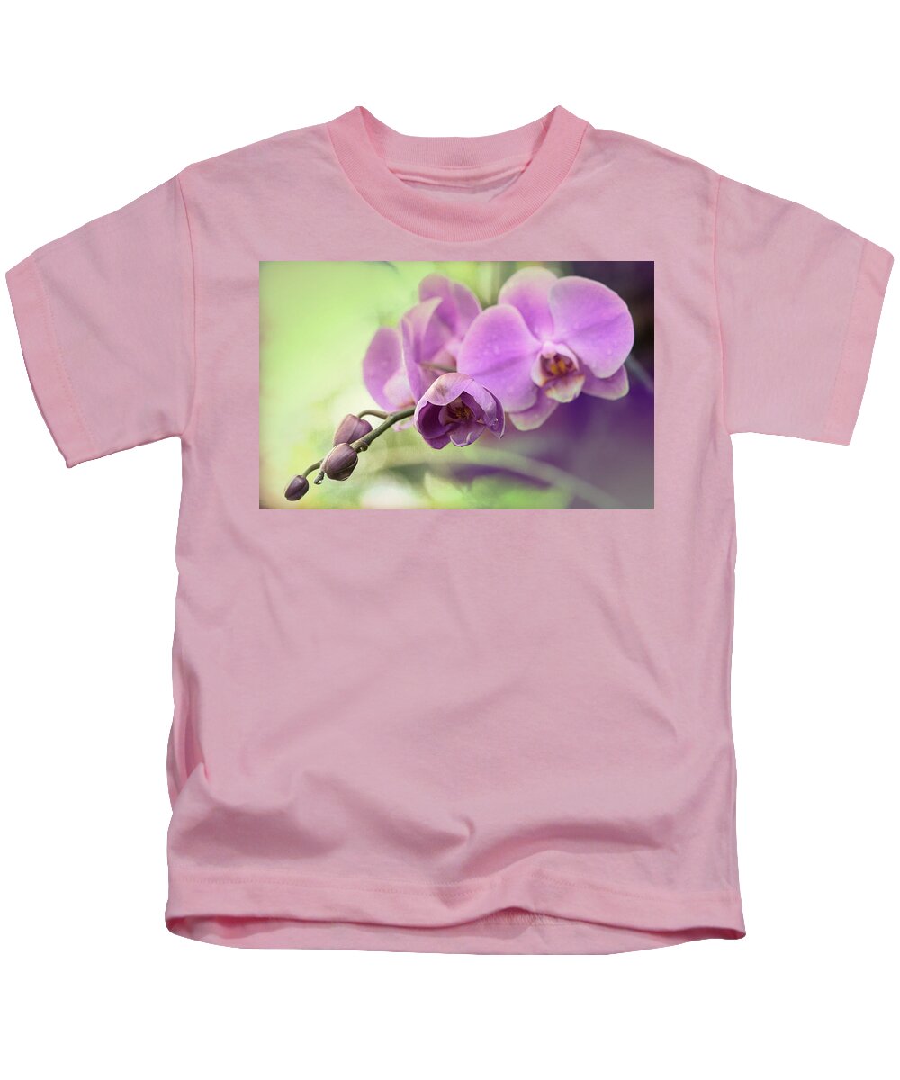Orchids Kids T-Shirt featuring the photograph Orchids by Cathy Donohoue