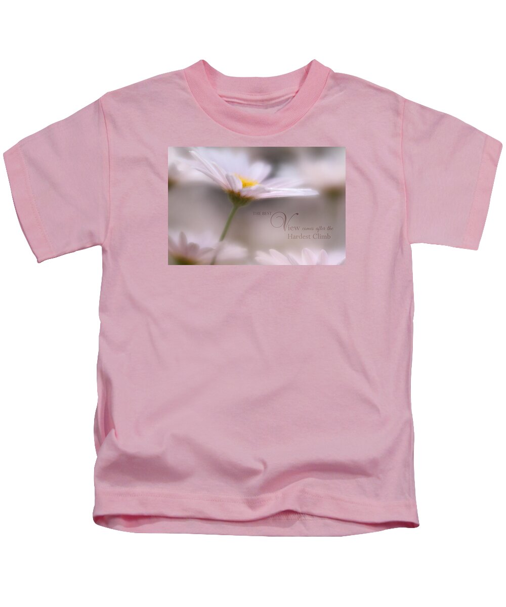 Fine Art Kids T-Shirt featuring the photograph Over the Top with Message by Mary Buck