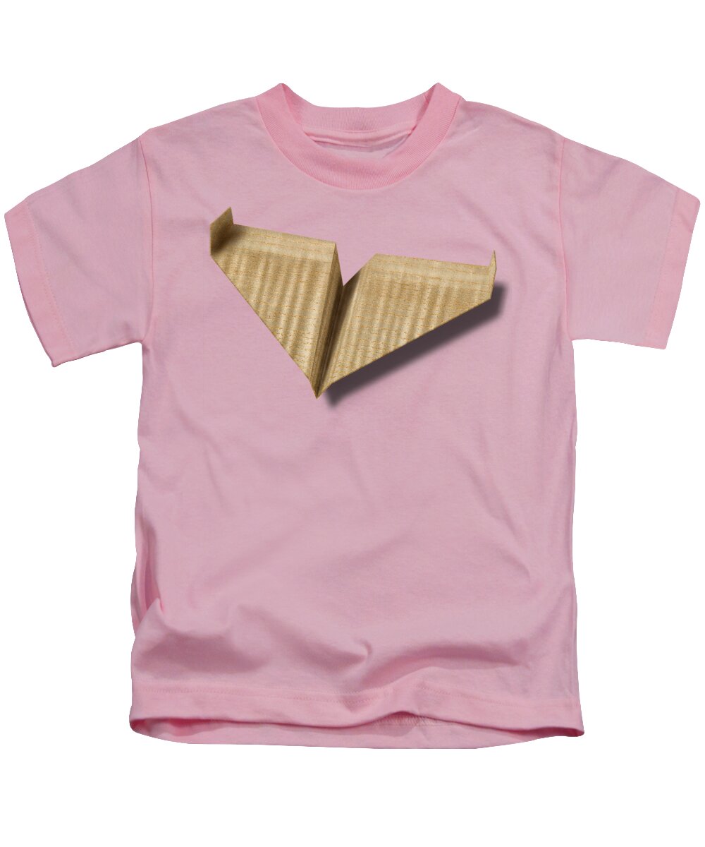 Aircraft Kids T-Shirt featuring the photograph Paper Airplanes of Wood 8 by YoPedro
