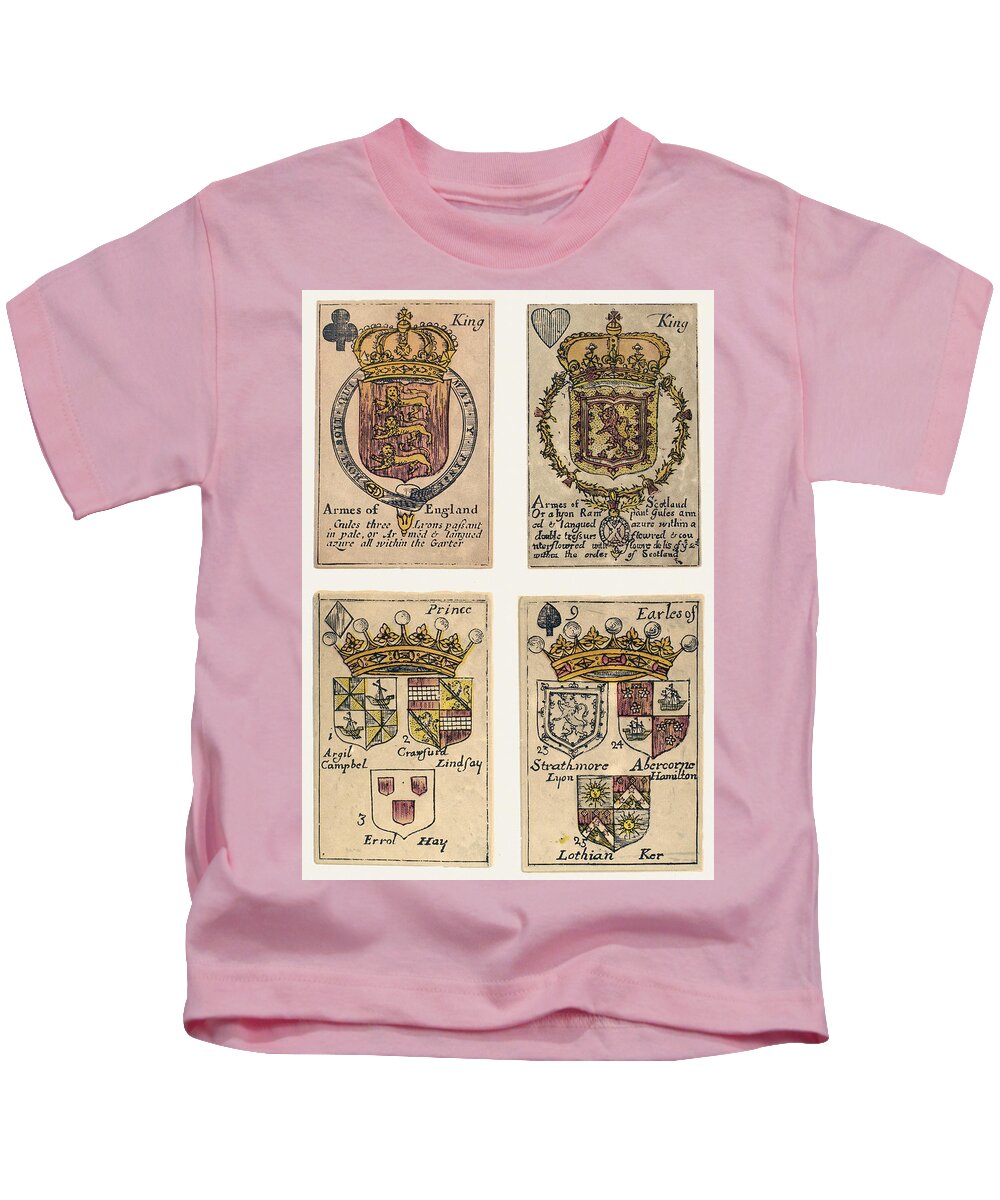 18th Century Kids T-Shirt featuring the photograph PLAYING CARDS, c1750 by Granger