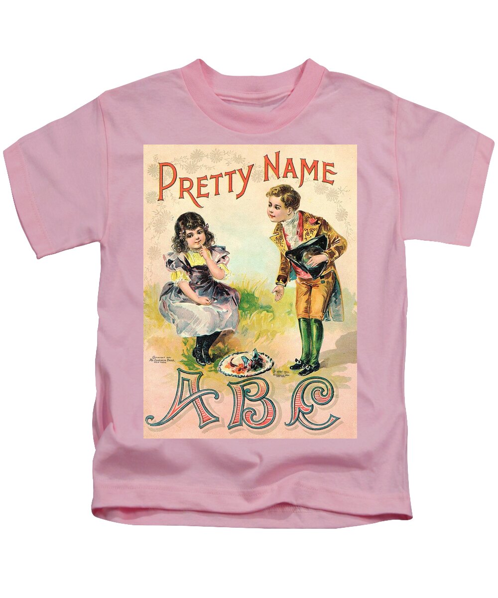 The Wurtherington Diary Kids T-Shirt featuring the painting Pretty Name ABC Book by Reynold Jay
