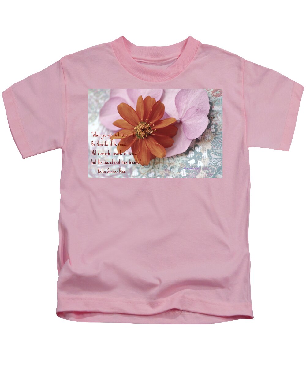 Flowers Kids T-Shirt featuring the photograph Real True Friends by Donna Bentley