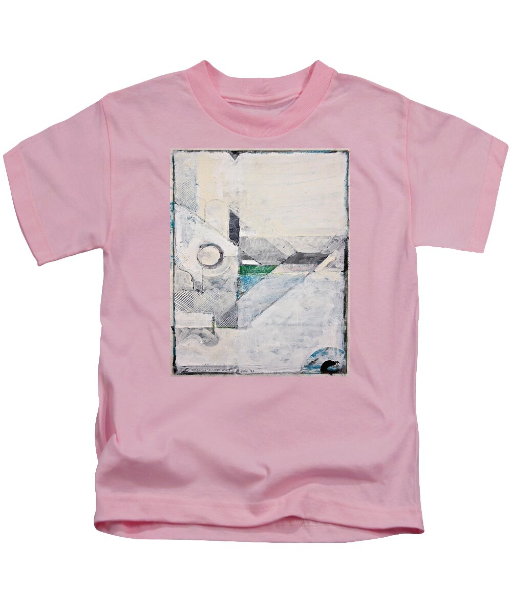 Abstract Painting Kids T-Shirt featuring the painting Reservoir by Cliff Spohn