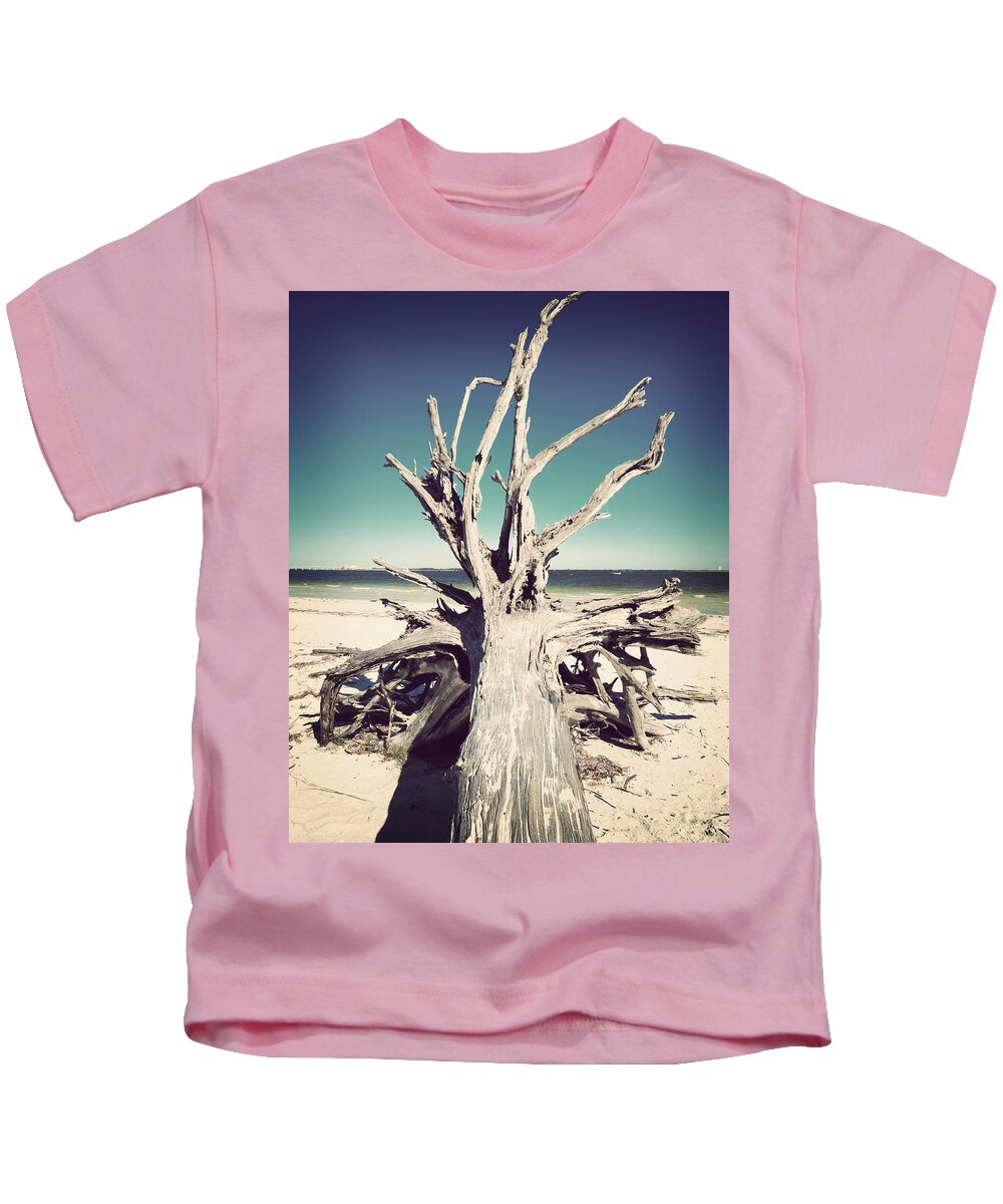 Florida Kids T-Shirt featuring the photograph Roots to the Sky-Vintage by Chris Andruskiewicz