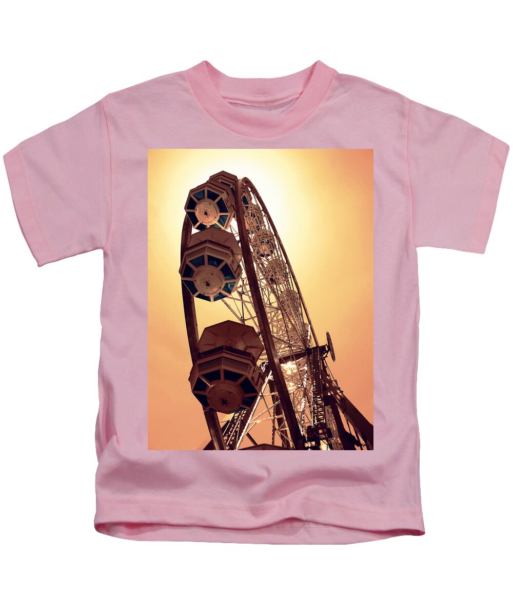 Ferris Wheel Kids T-Shirt featuring the photograph Spinning Like A Ferris Wheel by Glenn McCarthy Art and Photography
