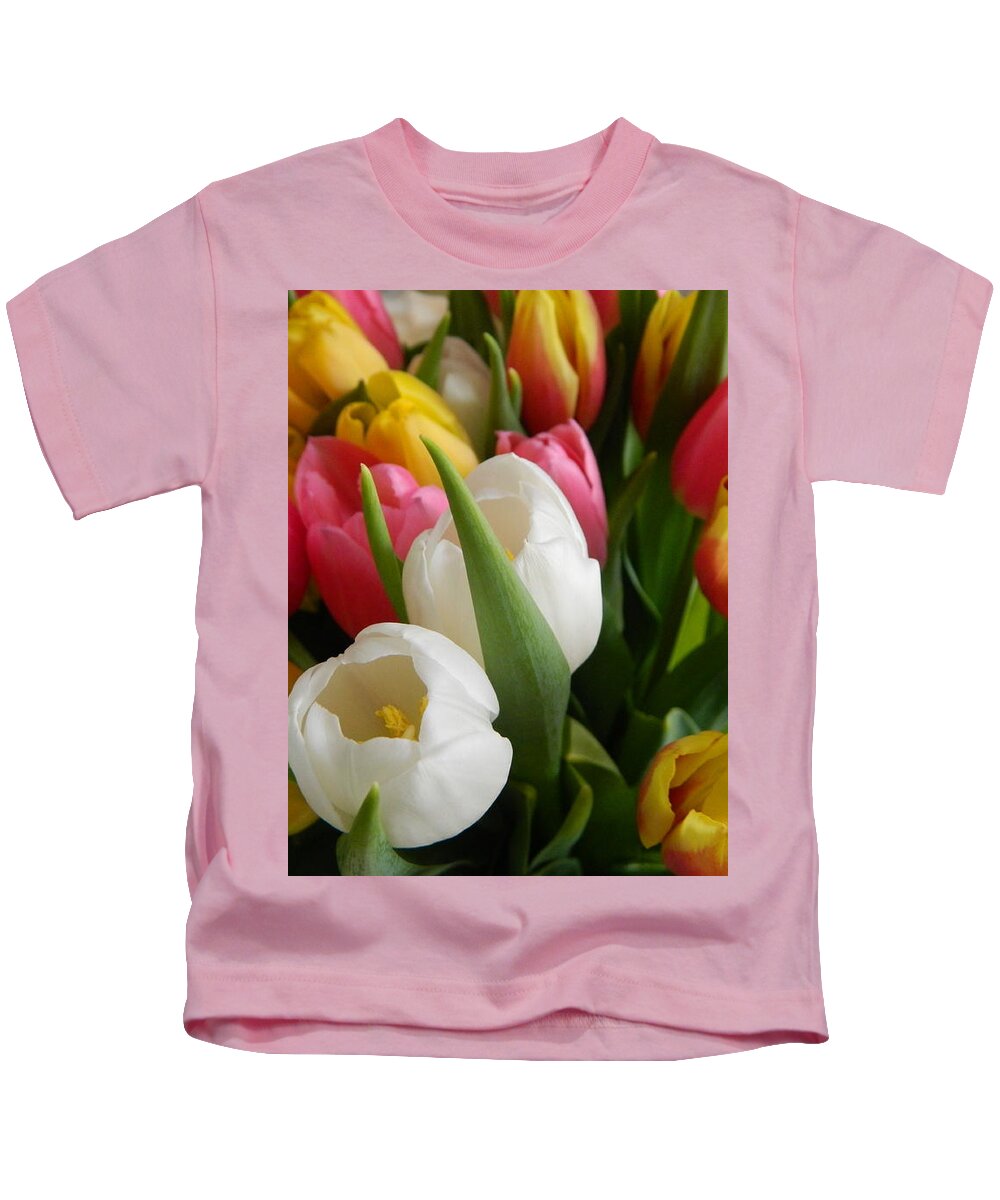 Tulip Kids T-Shirt featuring the photograph Spring Mix 2016 by Karen Mesaros