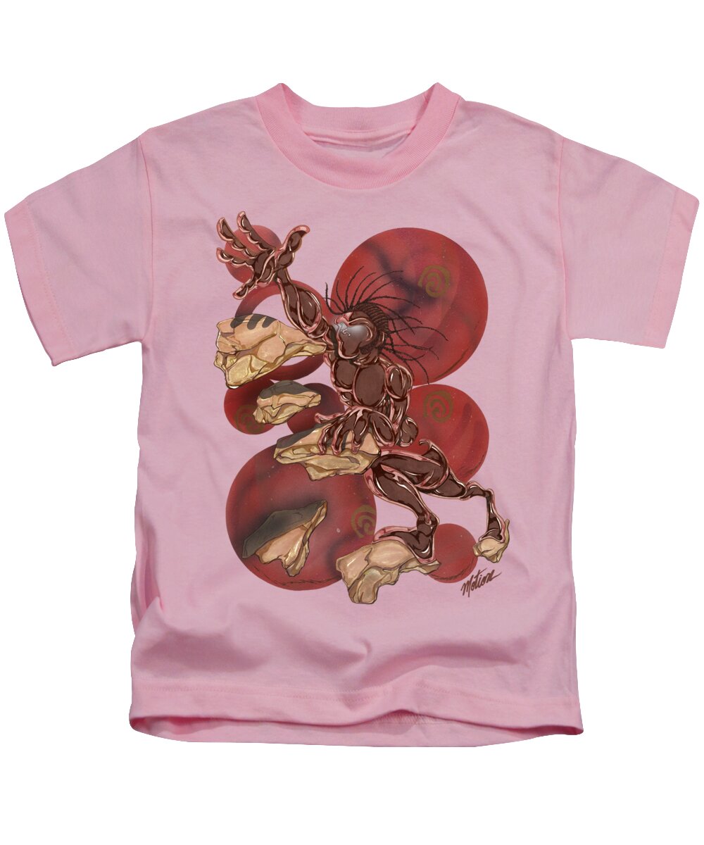 Abstract Kids T-Shirt featuring the mixed media The Climb by Demitrius Motion Bullock