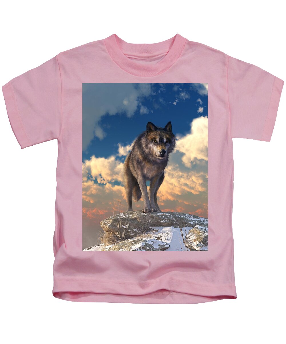 The Eyes Of Winter Kids T-Shirt featuring the photograph The Eyes of Winter by Daniel Eskridge