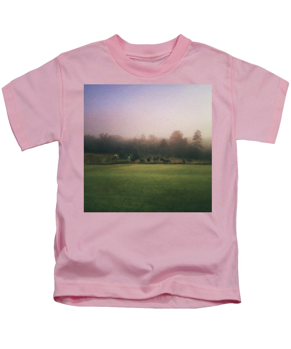 Photography Kids T-Shirt featuring the photograph The Lifting Of Morning Fog by Melissa D Johnston