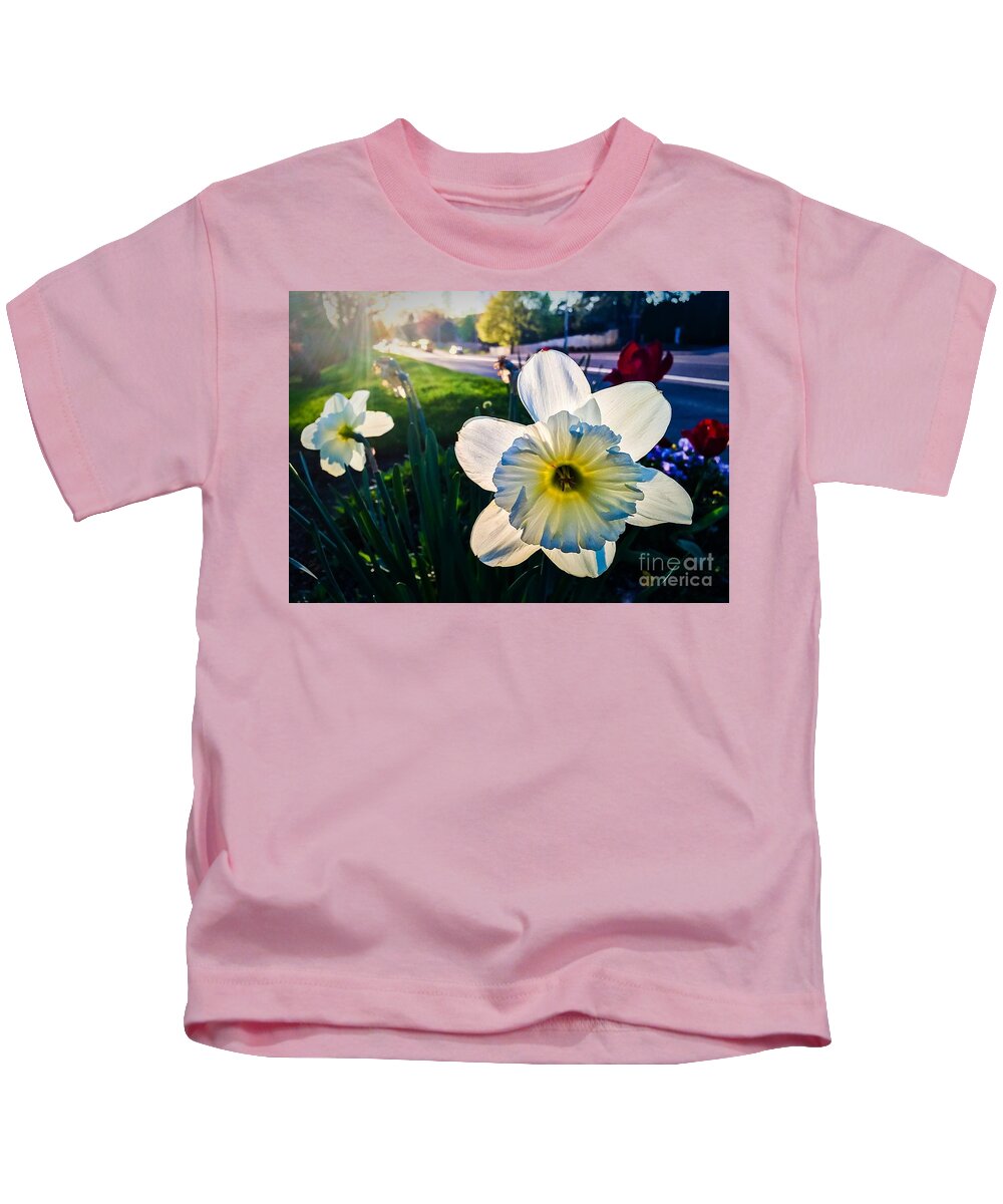 Photo Kids T-Shirt featuring the photograph The Power of Flowers by Marcel Stevahn